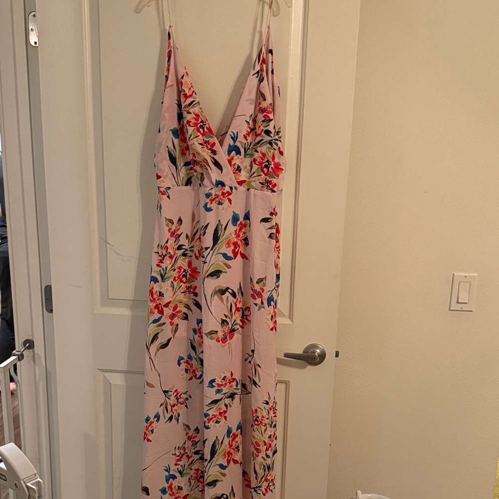 Lush Floral Pink Maxi Dress